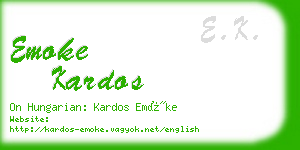 emoke kardos business card